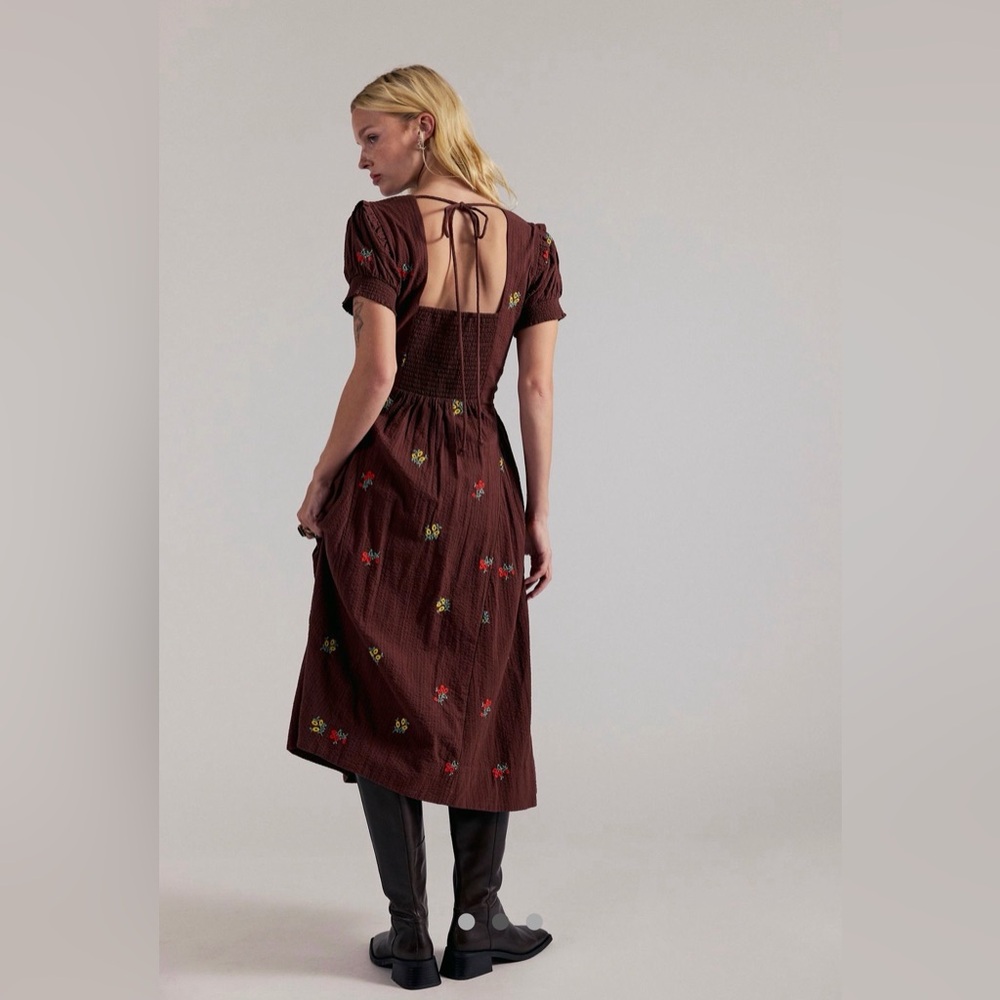 NWT Free People Maisie Embroidered Midi Dress - Medium - Picture 3 of 12